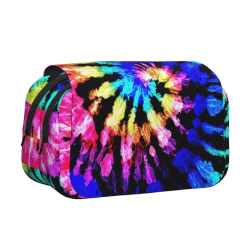 WOmeng Exotic Tribe Batik-Stil, vielseitiges Federmäppchen, praktische Fächer, Reise- und Bürobedarf, großes Fassungsvermögen von WOmeng