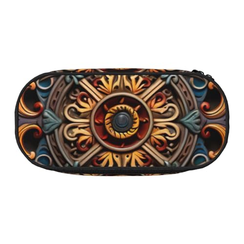 WOmeng Federmäppchen mit Medaillon-Motiv, praktisch, leicht, für Make-up, Schule, Reisen, Büro, vielseitig einsetzbar, Schwarz , Einheitsgröße, Taschen-Organizer WOmeng Federmäppchen mit Medaillon-Motiv, praktisch, leicht, für Make-up, Schule, Reisen, Büro, vielseitig einsetzbar, Schwarz , Einheitsgröße, Taschen-Organizer von WOmeng