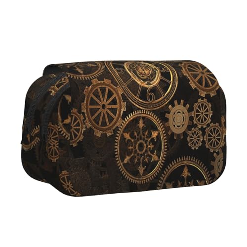WOmeng Gears Clock Bronze Century Print Vielseitiges Federmäppchen Praktische Fächer Reise Bürobedarf Große Kapazität WOmeng Gears Clock Bronze Century Print Vielseitiges Federmäppchen Praktische Fächer Reise Bürobedarf Große Kapazität von WOmeng