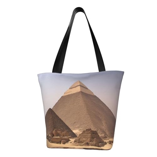 WOmeng Pyramids of Egypt Print Sommer vielseitige Tragetasche Schultertasche Reise Handtasche Strand Alltag reichlich Stauraum WOmeng Pyramids of Egypt Print Sommer vielseitige Tragetasche Schultertasche Reise Handtasche Strand Alltag reichlich Stauraum von WOmeng
