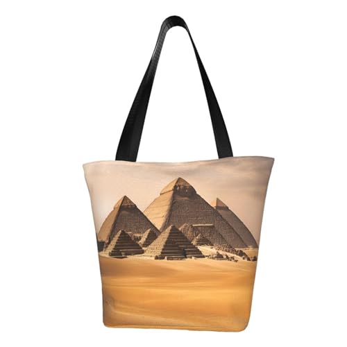 WOmeng Pyramids of Egypt Print Sommer vielseitige Tragetasche Schultertasche Reise Handtasche Strand Alltag reichlich Stauraum WOmeng Pyramids of Egypt Print Sommer vielseitige Tragetasche Schultertasche Reise Handtasche Strand Alltag reichlich Stauraum von WOmeng