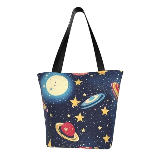 WOmeng Starry Sky Universe Space Print Sommer Vielseitige Tragetasche Schultertasche Reise Handtasche Strand Täglicher Gebrauch Viel Stauraum WOmeng Starry Sky Universe Space Print Sommer Vielseitige Tragetasche Schultertasche Reise Handtasche Strand Täglicher Gebrauch Viel Stauraum von WOmeng
