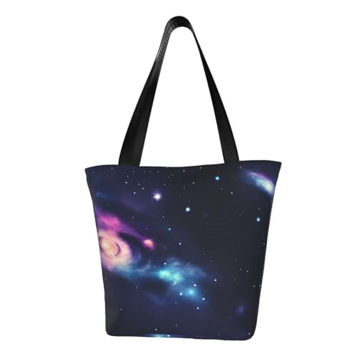 WOmeng Universum Galaxy Space Print Sommer vielseitige Tragetasche Schultertasche Reise Handtasche Strand Alltag reichlich Stauraum WOmeng Universum Galaxy Space Print Sommer vielseitige Tragetasche Schultertasche Reise Handtasche Strand Alltag reichlich Stauraum von WOmeng