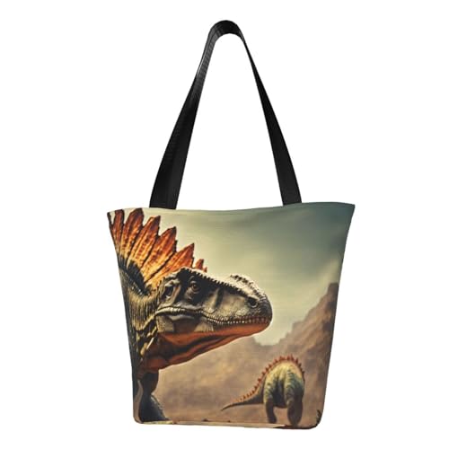 WOmeng Vielseitige Schultertasche mit Dinosaurier-Druck, für Reisen, Strand, täglicher Gebrauch, reichlich Stauraum von WOmeng