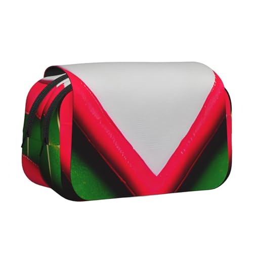 WOmeng Vielseitiges Federmäppchen mit Liebesaufdruck, praktische Fächer, Reise- und Bürobedarf, großes Fassungsvermögen von WOmeng