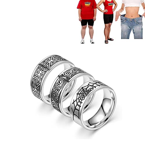 WOund 2Pcs Ring mit magnetischer Therapie Ring abnehmen Magnetischer Ring zum Abnehmen Magnetisch Anti-Müdigkeit Werkzeuge zum Abnehmen,A,7=17mm von WouND