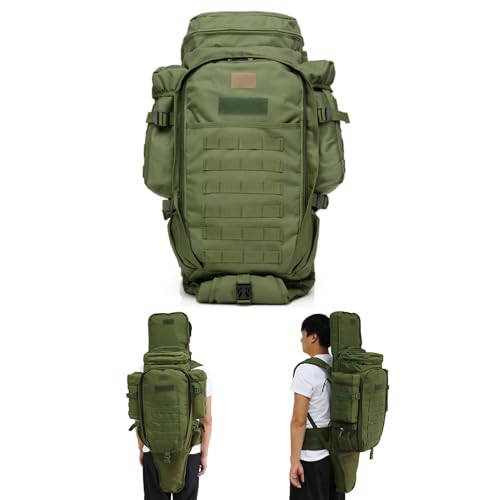 Taktischer Gewehrrucksack,Taktischer Rucksack Militar Wanderrucksack Mit Gewehrhalter,Wasserdicht Waffentasche für Langwaffen Airsoft Waffen Rucksack für Reisen Camping Jagd Trekking Klettern von WPJBDS
