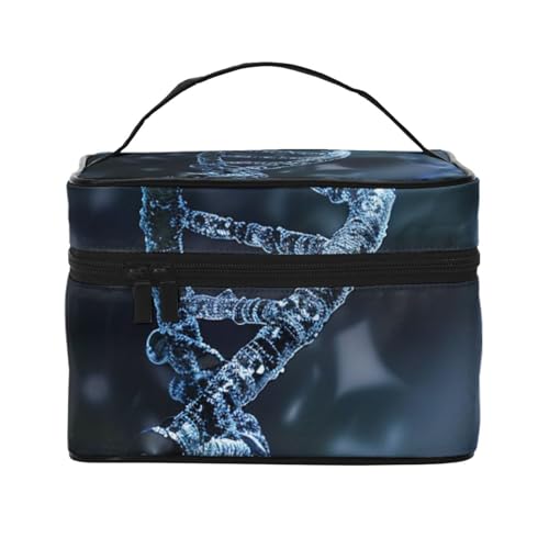 DNA Kette Foto gedruckt Reise Make-up Tasche Geräumige Tragbare Kosmetik Organizer mit Griff Große Kapazität Kulturbeutel Geschenk für Frauen Mädchen, Schwarz , Einheitsgröße, Kosmetiktasche DNA Kette Foto gedruckt Reise Make-up Tasche Geräumige Tragbare Kosmetik Organizer mit Griff Große Kapazität Kulturbeutel Geschenk für Frauen Mädchen, Schwarz , Einheitsgröße, Kosmetiktasche von WPUTY