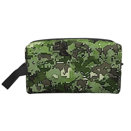 Green Army Digital Camouflage Print Printed Cosmetic Case with Handle Lightweight Compact Storage for Makeup Toiletries & Gadgets Make up Organizer for Travel School Work, weiß, Einheitsgröße Green Army Digital Camouflage Print Printed Cosmetic Case with Handle Lightweight Compact Storage for Makeup Toiletries & Gadgets Make up Organizer for Travel School Work, weiß, Einheitsgröße von WPUTY