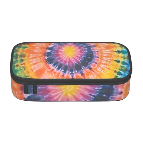 WPUTY Federmäppchen mit Batikdruck, großes Fassungsvermögen, Stifteetui, Schreibwarenbox, Make-up-Tasche für Büro, Reisen, Schule, Schwarz , Einheitsgröße, Schulranzen von WPUTY