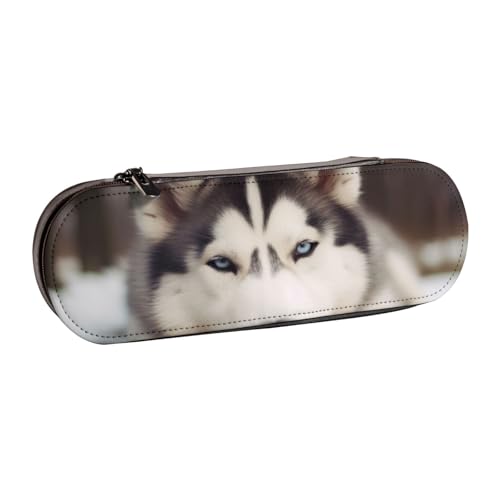WPUTY Hartschalen-Federmäppchen aus PU-Leder, tropisches Strandpalmen-Design, wasserdicht, Stift-Organizer für Schule, Reisen, Kosmetik und Geschenke, Husky-Hund, Einheitsgröße, Schulranzen WPUTY Hartschalen-Federmäppchen aus PU-Leder, tropisches Strandpalmen-Design, wasserdicht, Stift-Organizer für Schule, Reisen, Kosmetik und Geschenke, Husky-Hund, Einheitsgröße, Schulranzen von WPUTY