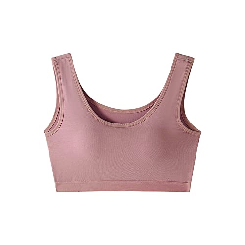 WQEPYY Damen Sport BH Nahtlos Camisole Bandeau Sport-BH Schlaf-BH Womens Strech Duenn Ohne Buegel Push up Yoga Sports BH Stretch Action Freizeit hochwertige Unterwäsche(Rosa XL) von WQEPYY