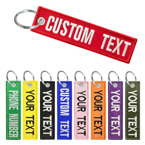 WQNMY Personalisierte Schlüsselanhänger Doppelseitig Stickerei Ihr Text, Schlüsselbund Für Zimmer, Motorrad, Biker, Geschenk für Männer und Frauen WQNMY Personalisierte Schlüsselanhänger Doppelseitig Stickerei Ihr Text, Schlüsselbund Für Zimmer, Motorrad, Biker, Geschenk für Männer und Frauen von WQNMY