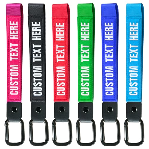 WQNMY Personalisierter Armband Schlüsselanhänger, Doppelseitige Stickerei Handgelenkband Schlüsselringe, Schlüsselringe Schlüsselbänder für Damen/Herren, Personalisierte Geschenke WQNMY Personalisierter Armband Schlüsselanhänger, Doppelseitige Stickerei Handgelenkband Schlüsselringe, Schlüsselringe Schlüsselbänder für Damen/Herren, Personalisierte Geschenke von WQNMY