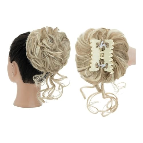 Haarteil Messy Bun Haarteil, Krallenklammer, lockig, gewellt, synthetisch, zerzaust, Hochsteckfrisur, Haarverlängerungen for Frauen Dutt(16P613) von WQQYU6HKF