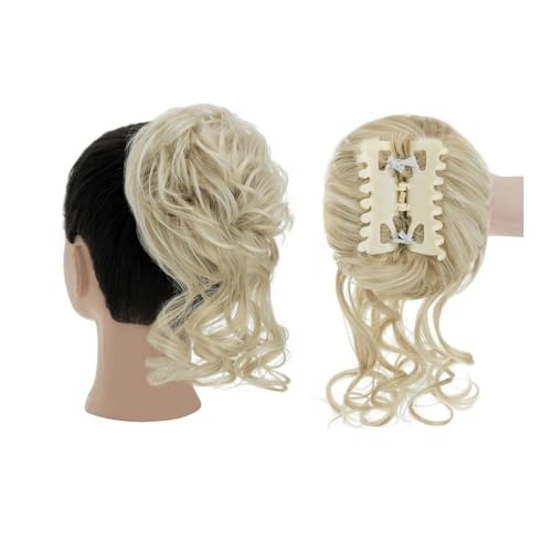 Haarteil Messy Bun Haarteil, Krallenklammer, lockig, gewellt, synthetisch, zerzaust, Hochsteckfrisur, Haarverlängerungen for Frauen Dutt(24T613) von WQQYU6HKF