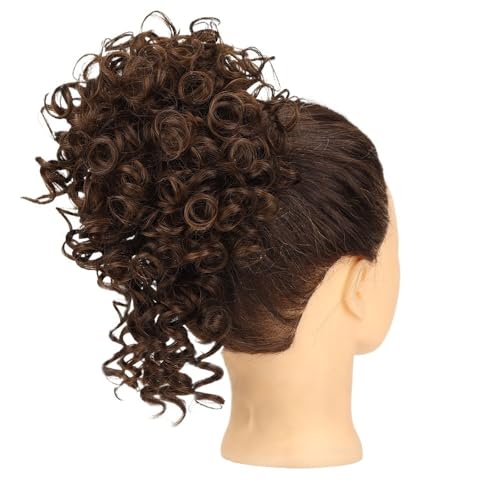 Haarteil Messy Bun Haarteil for Frauen, elastische Kordelzug synthetische lockige Chignon Haarverlängerung Dutt(4-30) von WQQYU6HKF