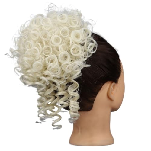 Haarteil Messy Bun Haarteil for Frauen, elastische Kordelzug synthetische lockige Chignon Haarverlängerung Dutt(60) von WQQYU6HKF