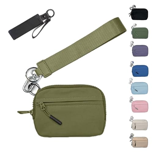 Corelration The Wallet 2. Generation, wasserdichte Nylon-Geldbörsen mit Armband für Damen (Grün) von WQTHU