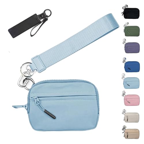Corelration The Wallet 2. Generation, wasserdichte Nylon-Geldbörsen mit Armband für Damen (Himmelblau) von WQTHU