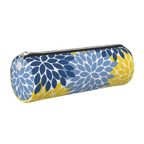 WQUVMDS Dahlie Pinnata-Druck, Leder-Federmäppchen, dreieckiger Reißverschluss, Stiftetasche, Kosmetiktasche, Schreibwaren-Tasche, silber, Einheitsgröße, Taschen-Organizer WQUVMDS Dahlie Pinnata-Druck, Leder-Federmäppchen, dreieckiger Reißverschluss, Stiftetasche, Kosmetiktasche, Schreibwaren-Tasche, silber, Einheitsgröße, Taschen-Organizer von WQUVMDS