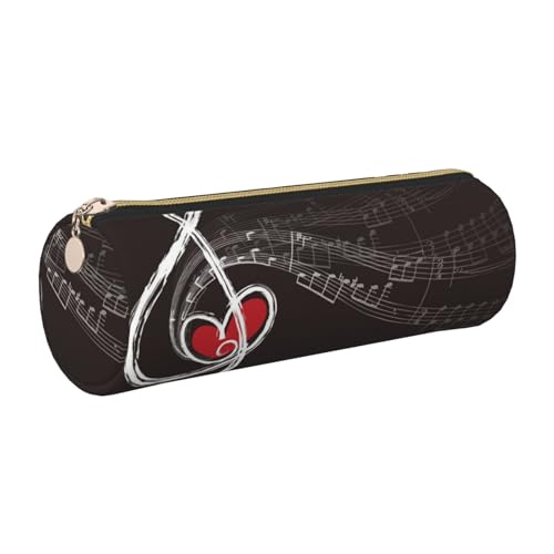 WQUVMDS Federmäppchen aus Leder mit Dreikant-Motiv und Liebe- und Musik-Aufdruck, dreieckiger Reißverschluss, Stiftetasche, Kosmetiktasche, Schreibwaren-Tasche, gold, Einheitsgröße, Taschen-Organizer WQUVMDS Federmäppchen aus Leder mit Dreikant-Motiv und Liebe- und Musik-Aufdruck, dreieckiger Reißverschluss, Stiftetasche, Kosmetiktasche, Schreibwaren-Tasche, gold, Einheitsgröße, Taschen-Organizer von WQUVMDS