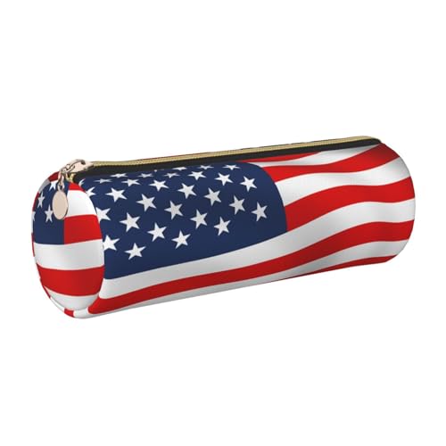 WQUVMDS Federmäppchen mit amerikanischer Flagge, patriotischer Druck, Leder, dreieckig, Reißverschluss, Stiftetasche, Kosmetiktasche, Schreibwaren-Tasche, gold, Einheitsgröße, Taschen-Organizer WQUVMDS Federmäppchen mit amerikanischer Flagge, patriotischer Druck, Leder, dreieckig, Reißverschluss, Stiftetasche, Kosmetiktasche, Schreibwaren-Tasche, gold, Einheitsgröße, Taschen-Organizer von WQUVMDS