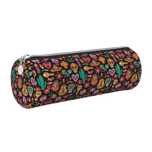 WQUVMDS Flosers and Sugar Federmäppchen mit Horror-Totenkopf-Aufdruck, dreieckiger Reißverschluss, Stiftetasche, Kosmetiktasche, Schreibwaren-Tasche, silber, Einheitsgröße, Taschen-Organizer WQUVMDS Flosers and Sugar Federmäppchen mit Horror-Totenkopf-Aufdruck, dreieckiger Reißverschluss, Stiftetasche, Kosmetiktasche, Schreibwaren-Tasche, silber, Einheitsgröße, Taschen-Organizer von WQUVMDS