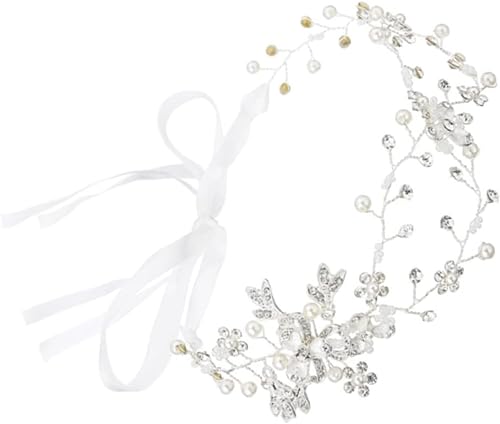 Stirnbänder Strass Diamant Zubehör, Kristall Stirnband Schmuck, Stirnband Damen Mode Stirnbänder Geflochtene Haarteile für Frauen Strass Kopfschmuck Braut Haarkranz Strass Kopfschmuck Hochzeit Ri von WRAFER