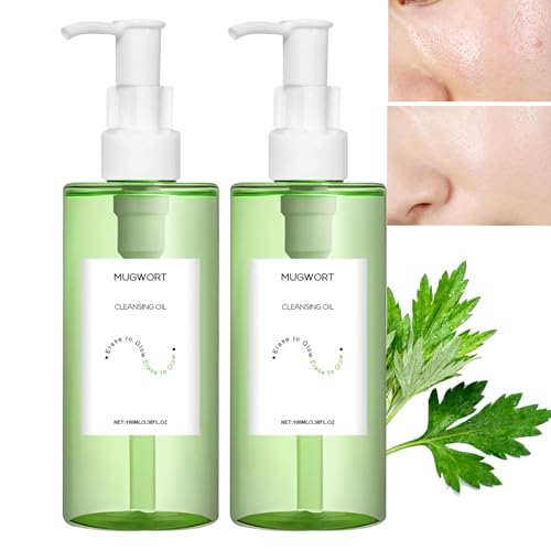Beifuß-Reinigungsöl Mit Anti-Fleck-Effekt, Feuchtigkeitsspendendes Reinigungsöl, Tiefenreinigung Ohne Belastung, Kein Verstopfen Der Poren, Doppelte Hautpflege, Tägliche Make-up-Entfernung (2pcs) von WRANBAO