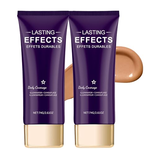Body Coverage Perfector, All Over Complexion Perfector, Tattoo Cover Up Cream, Long-lasting Lightweight Body Foundation, Waterproof Sweatproof Face Concealer, Even Skin Tone (2pcs Dark) von WRANBAO