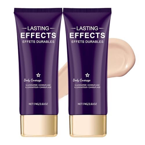 Body Coverage Perfector, All Over Complexion Perfector, Tattoo Cover Up Cream, Long-lasting Lightweight Body Foundation, Waterproof Sweatproof Face Concealer, Even Skin Tone (2pcs Lvory) von WRANBAO