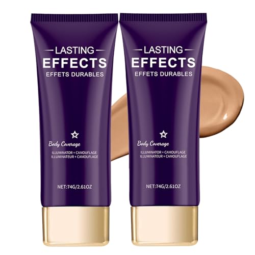 Body Coverage Perfector, All Over Complexion Perfector, Tattoo Cover Up Cream, Long-lasting Lightweight Body Foundation, Waterproof Sweatproof Face Concealer, Even Skin Tone (2pcs Natural) von WRANBAO