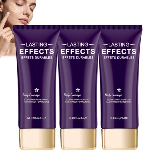 Body Coverage Perfector, All Over Complexion Perfector, Tattoo Cover Up Cream, Long-lasting Lightweight Body Foundation, Waterproof Sweatproof Face Concealer, Even Skin Tone (3pcs Set) von WRANBAO