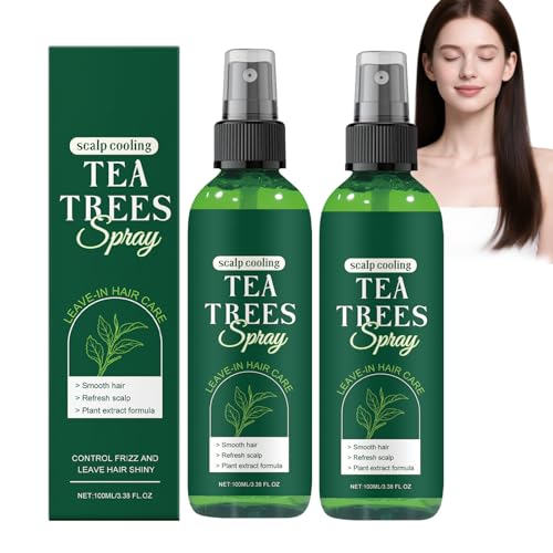 Leave-In-Conditioner-Spray Mit Teebaumöl, Teebaumöl Für Das Haar, Leave-In-Conditioner, Pflegt Trockenes Und Schuppiges Haar, Ölkontrolle Und Anti-Schuppen, Entwirrungsspray Für Trockenes (2pcs) von WRANBAO