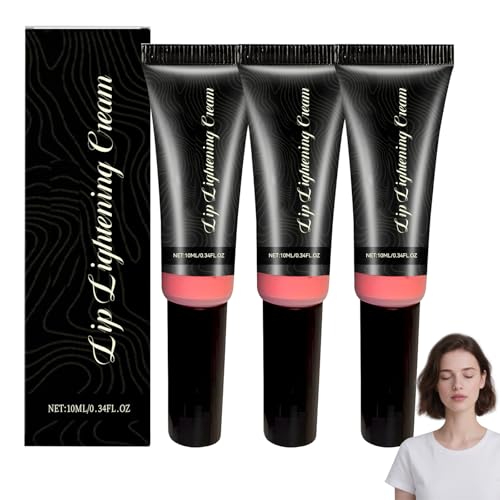 Lippenaufhellung Für Dunkle Lippen, Balsam Zur Korrektur Dunkler Lippen, Creme Zur Aufhellung Dunkler Lippen, Tiefenwirksam Feuchtigkeitsspendend, Geeignet Für Männer Und Frauen (3PCS) von WRANBAO