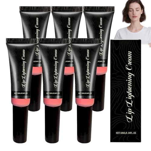 Lippenaufhellung Für Dunkle Lippen, Balsam Zur Korrektur Dunkler Lippen, Creme Zur Aufhellung Dunkler Lippen, Tiefenwirksam Feuchtigkeitsspendend, Geeignet Für Männer Und Frauen (6PCS) von WRANBAO