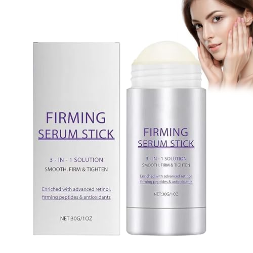 Retinol Firming Serum Stick, 3-in-1-Straffungscreme Für Gesicht Und Hals Für Frauen, Verbessert Die Hautelastizität, Bekämpft Mattheit Und Erschlaffung, Glättet Fältchen 30 G (1PCS) von WRANBAO