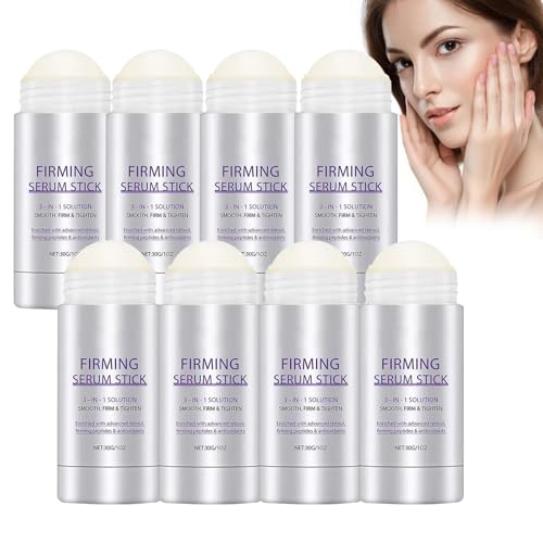 Retinol Firming Serum Stick, 3-in-1-Straffungscreme Für Gesicht Und Hals Für Frauen, Verbessert Die Hautelastizität, Bekämpft Mattheit Und Erschlaffung, Glättet Fältchen 30 G (8PCS) von WRANBAO