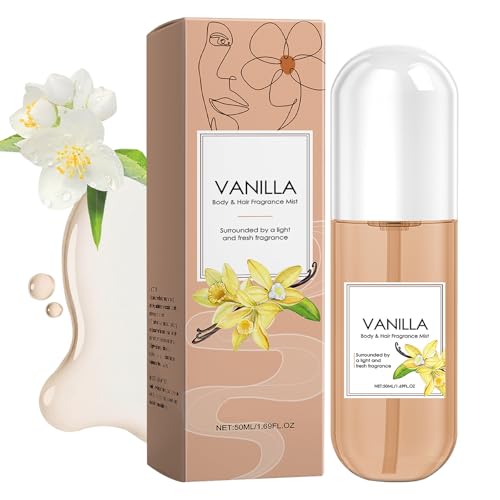 Vanilla Skin Perfume Skin Body Mist, Vanille-Parfümspray Für Haar Und Körper, Körper- Und Haarduftspray, Duftsprays Für Frauen, Lang Anhaltende Leichte Düfte Für Haare Und Hautpflege (7pcs) von WRANBAO