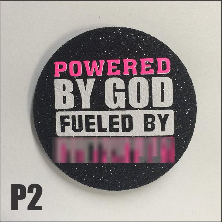 Angetrieben Durch Gott .... Strukturierte Glitter Buttons von WRAPSIGNS