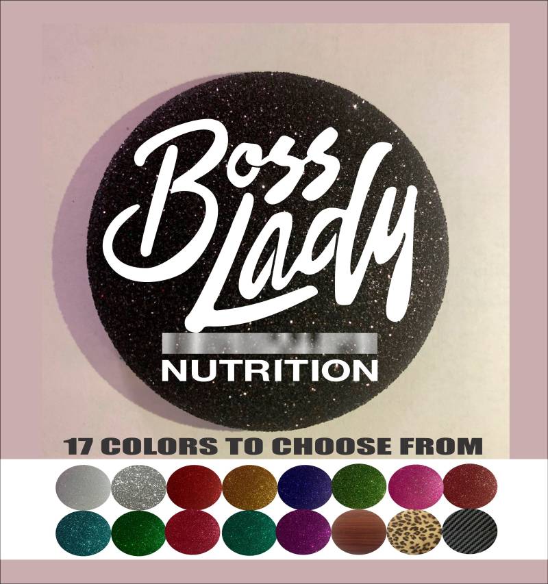 Boss Lady - Strukturierter Glitzer Button von WRAPSIGNS