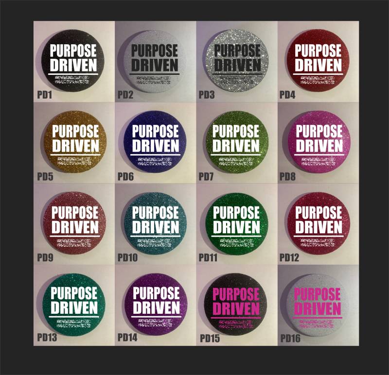 Purpose Getrieben - Texturierte Glitzerknöpfe von WRAPSIGNS