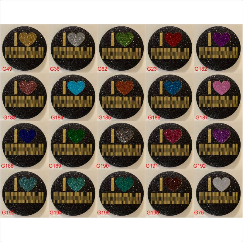 strukturierte Glitter-Knöpfe von WRAPSIGNS