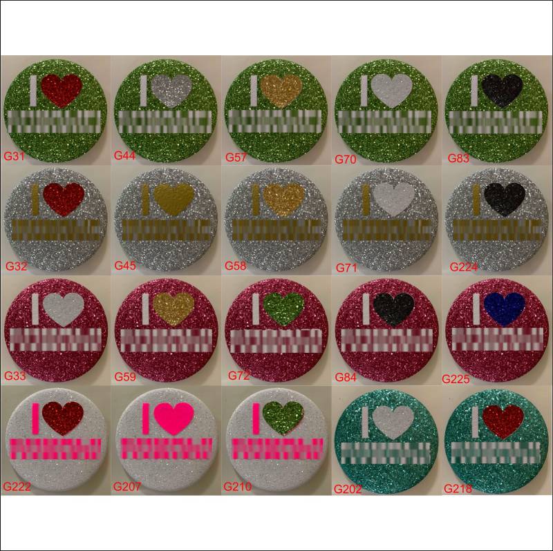 strukturierte Glitter-Knöpfe von WRAPSIGNS