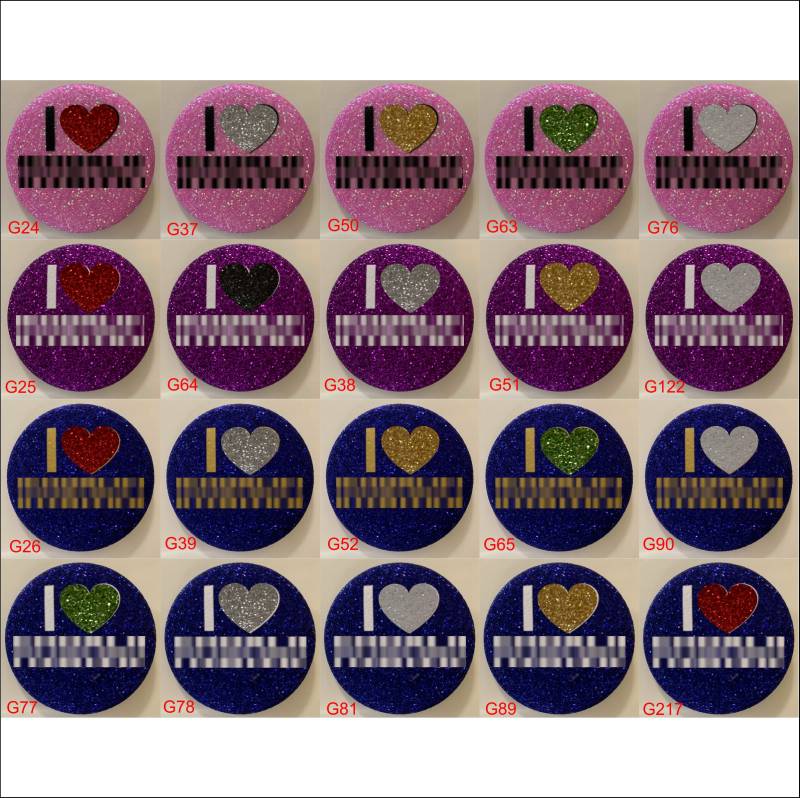 strukturierte Glitter-Knöpfe von WRAPSIGNS