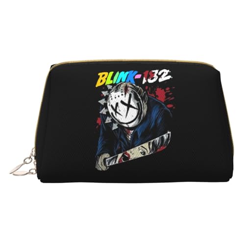 Rock Band 182 Make-Up-Tasche Aus Leder, Großes Fassungsvermögen, Kosmetiktasche Für Damen, Make-Up, Reise-Beauty-Etui von WRATX