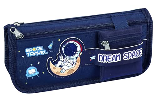 WREWING Cartoon-Federmäppchen für Jungen – Große Kapazität Kinder Federmäppchen mit mehreren Fächern, langlebig & tragbar Schule Federmäppchen, Astronaut2, SIMPLE von WREWING