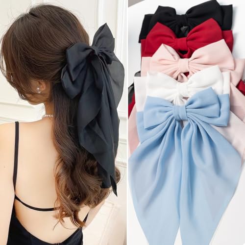 WREWING Große Schleifenklammern für Damen und Mädchen – Haarschleifen mit rutschfestem Krallen-Design, kompatibel mit dickem und dünnem Haar, 10 Stück WREWING Große Schleifenklammern für Damen und Mädchen – Haarschleifen mit rutschfestem Krallen-Design, kompatibel mit dickem und dünnem Haar, 10 Stück von WREWING