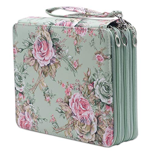 WREWING Großes Federmäppchen, 120 Fächer, farbiges Federmäppchen, Oxford-Stoff, Stifteetui mit Fächern, Stifthalter für Aquarellstifte, grün, Art déco WREWING Großes Federmäppchen, 120 Fächer, farbiges Federmäppchen, Oxford-Stoff, Stifteetui mit Fächern, Stifthalter für Aquarellstifte, grün, Art déco von WREWING